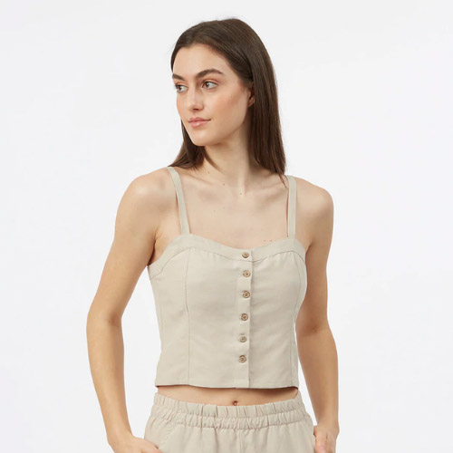 Linen Button Down Sustainable Tank Top