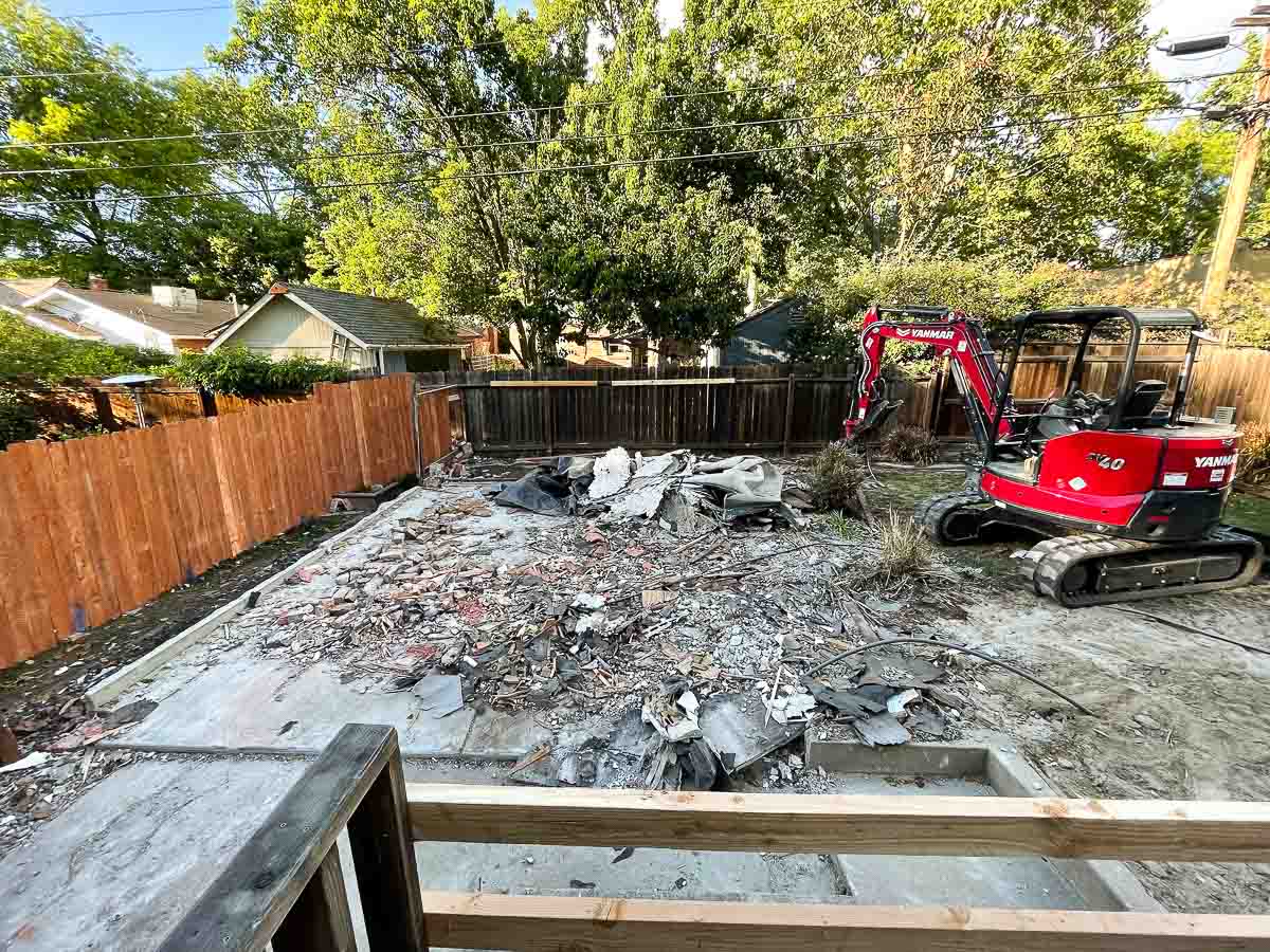 Garage Demolition - backyard ADU