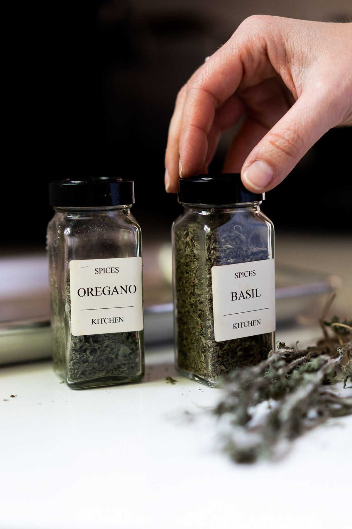 How to Dry Basil + Herbs