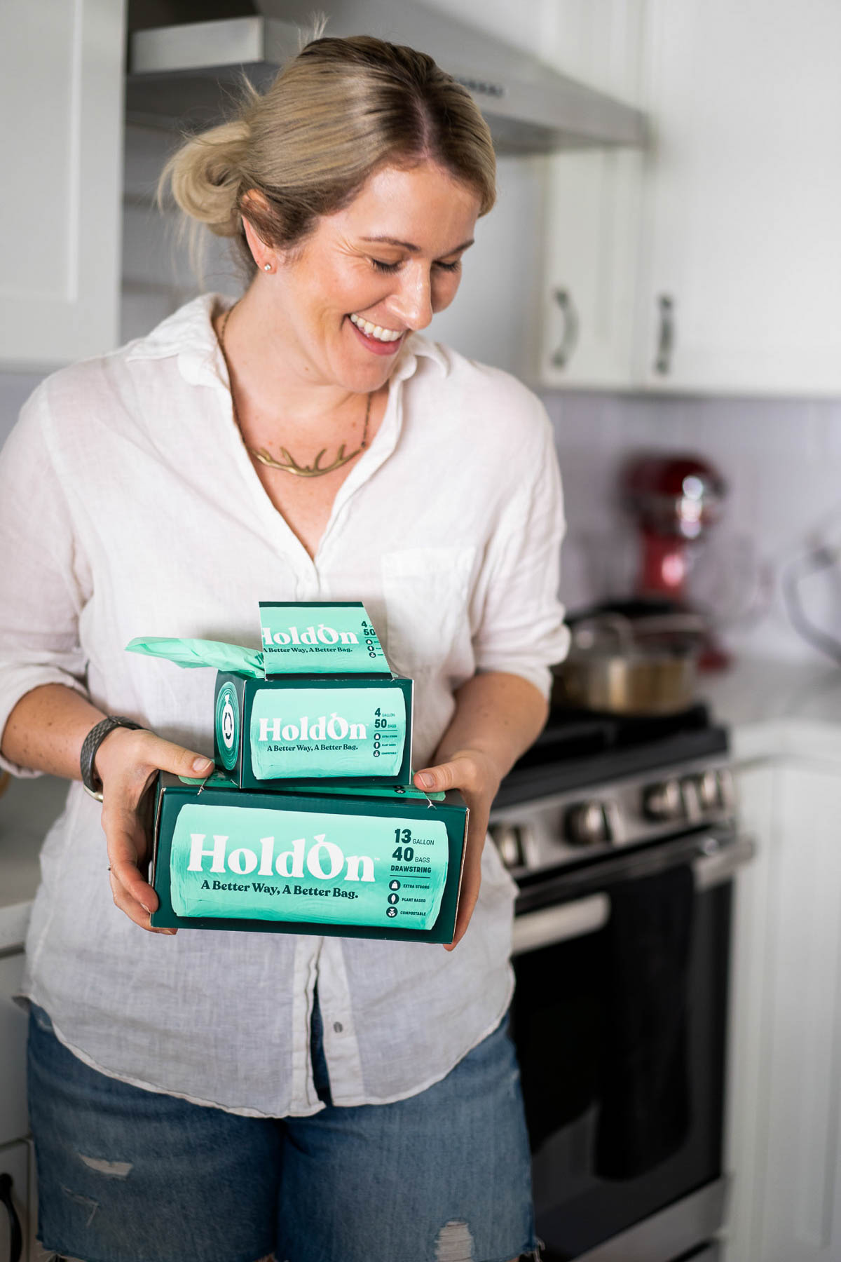 We used HoldOn's compostable trash and storage bags for a few weeks. Our  review is here. — The Reduce Report