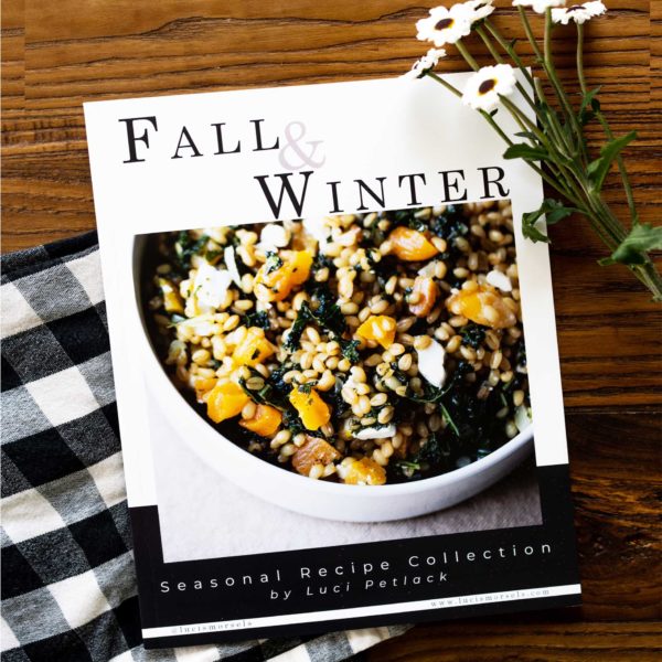 Fall Winter Seasonal Cookbook