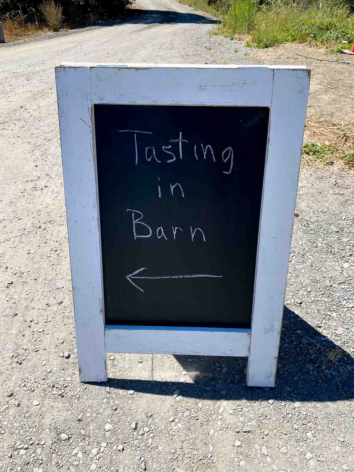 "tasting in barn" sign - Sustainable Sonoma Winery to Visit - Belden Barns