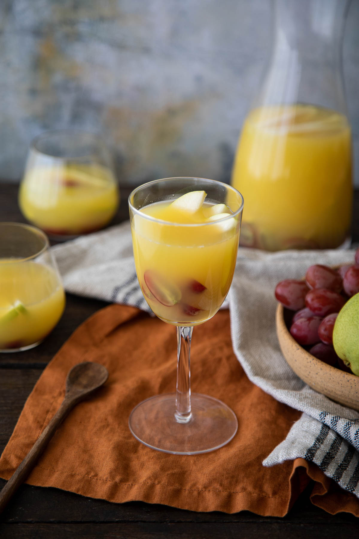 Brunch Sangria in Single Wine Glass