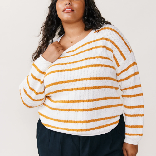 Able Suzanne Striped Pullover Sweater - Fall Sweater