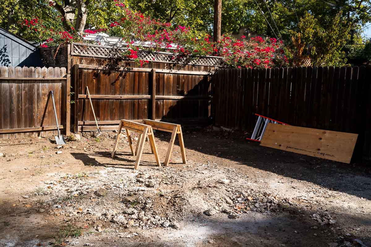 Backyard ADU Experience - Unfinished Backyard