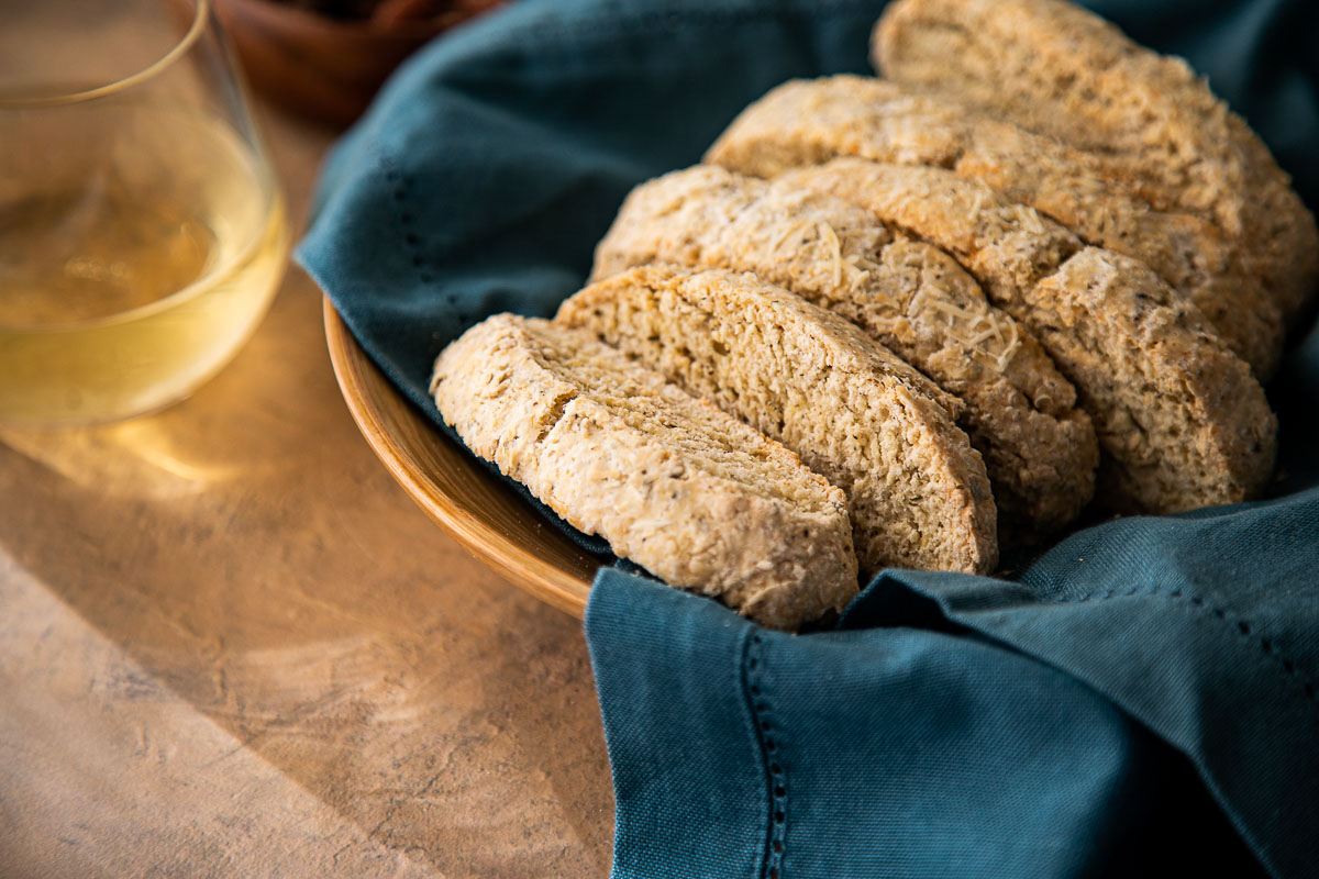 Asiago Herb Savory Biscotti