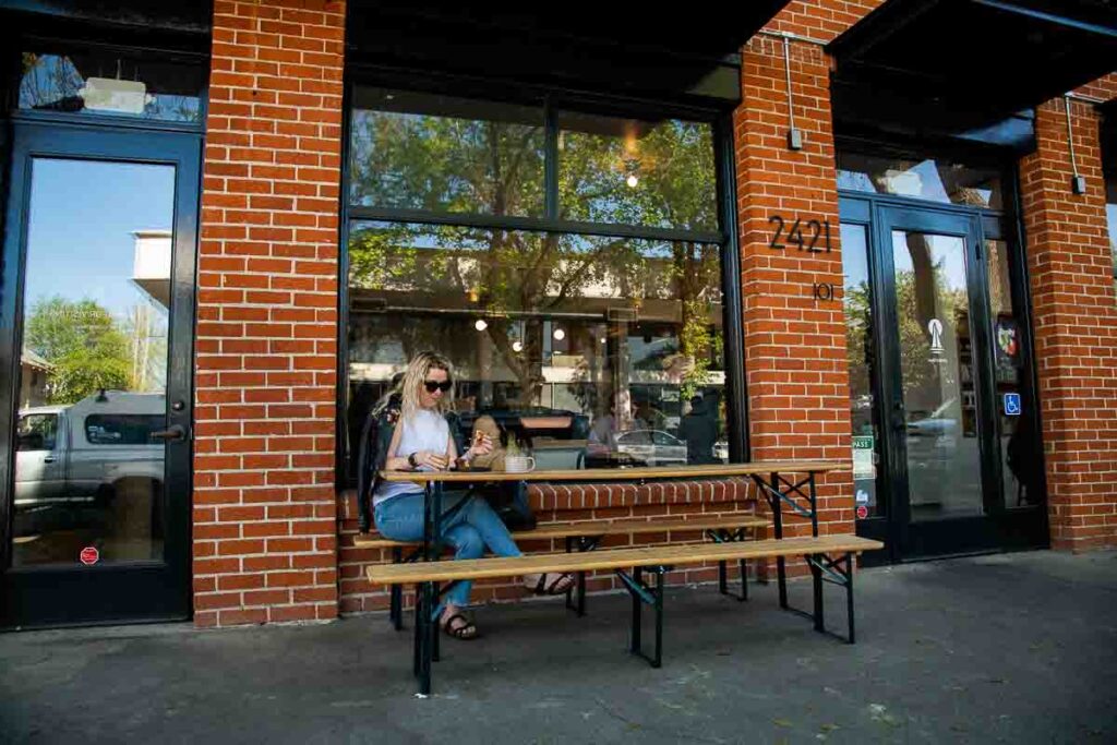Outdoor Seating at Mast Coffee - Sacramento Coffee