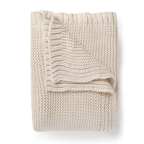 MakeMake Organic Cotton Chunky Knit Throw Blanket