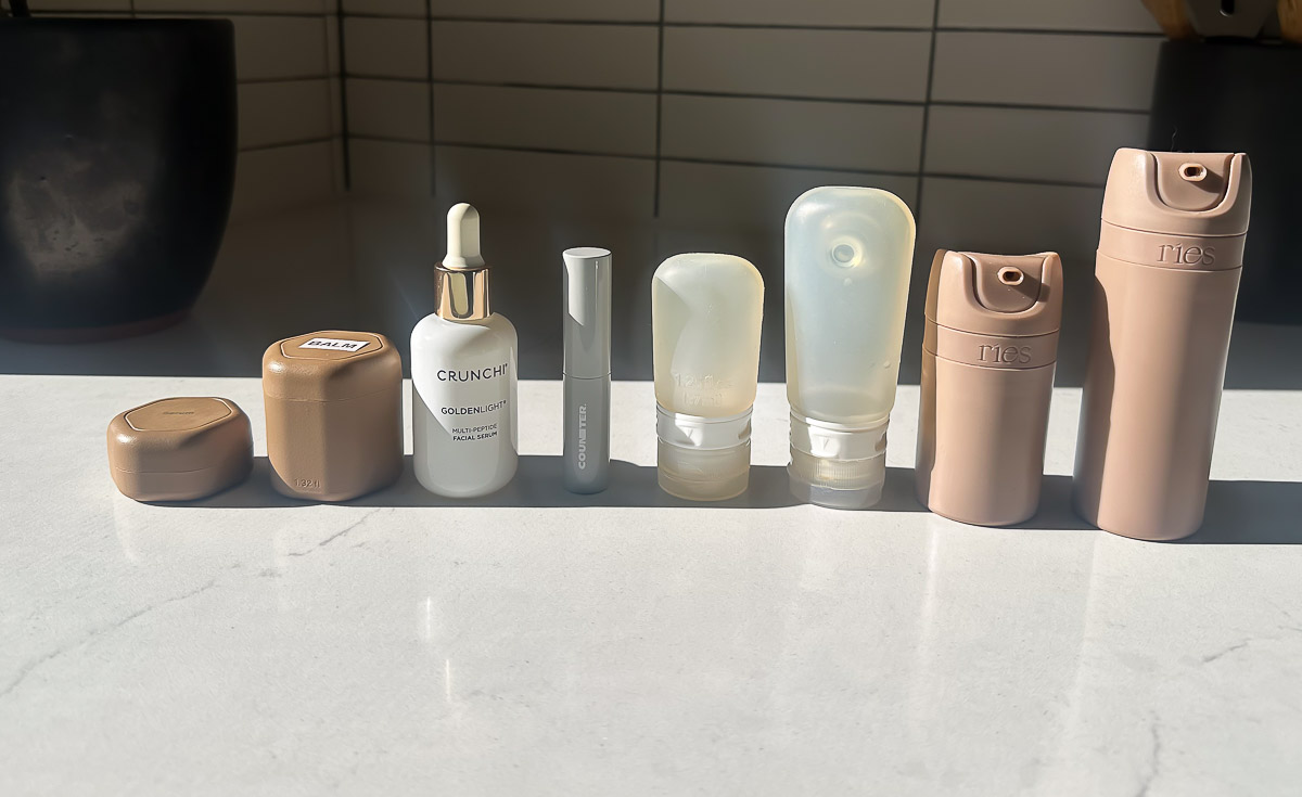 Comparison of reusable travel containers for toiletries