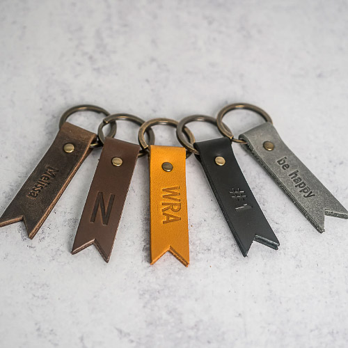 Etsy Personalized Leather Keychain