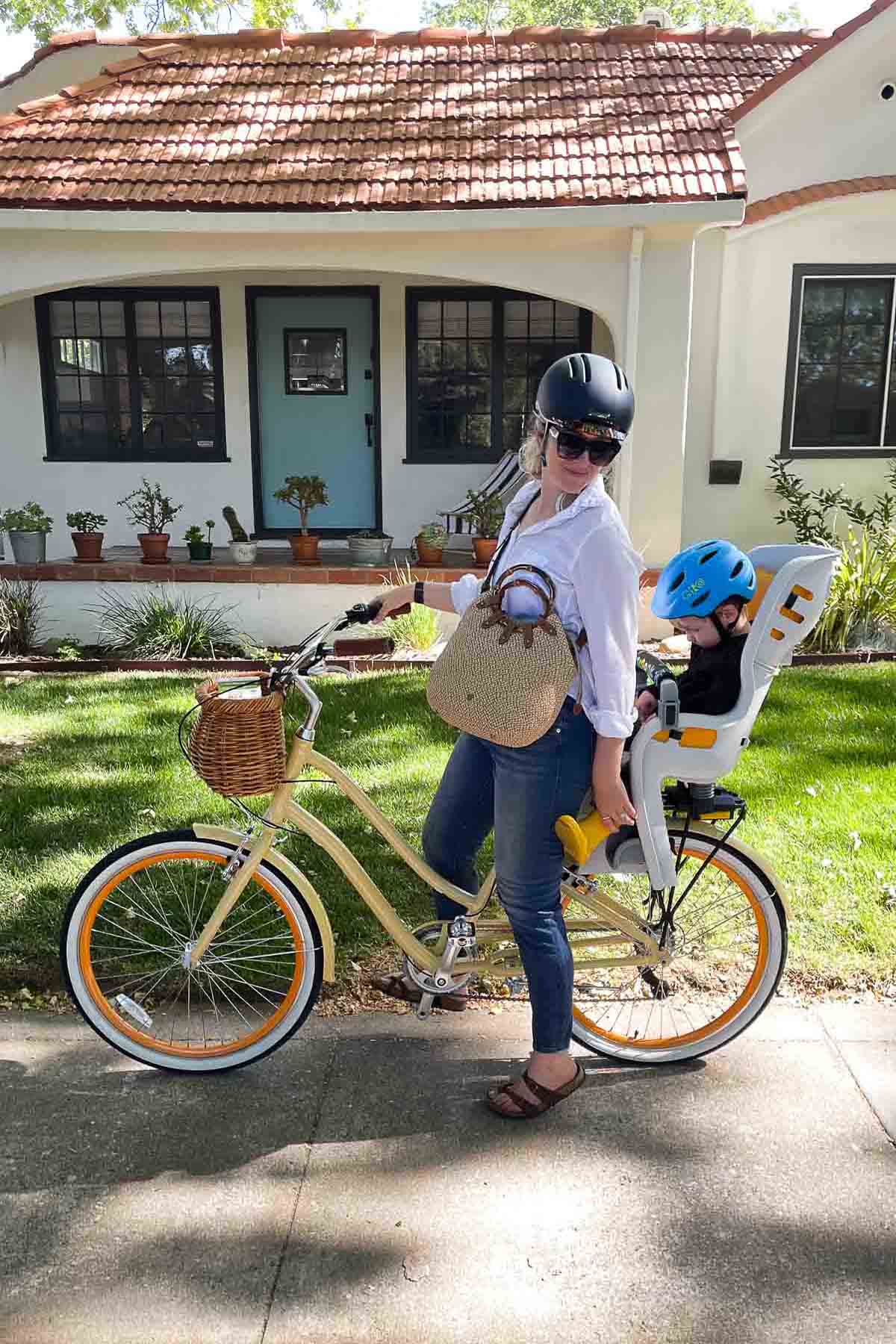 Luci on sixthreezero bike with kid seat