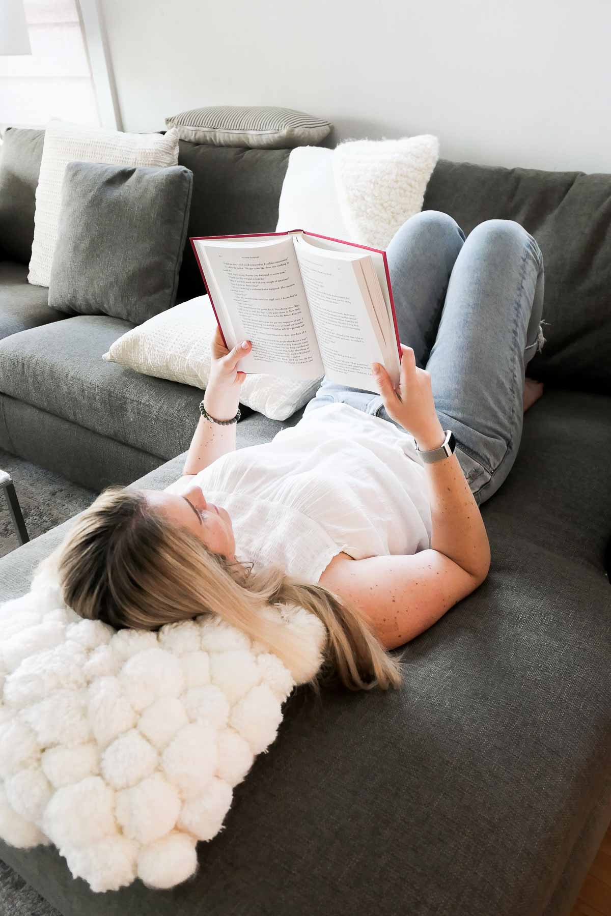 Summer Activities - Reading a Book on the Couch