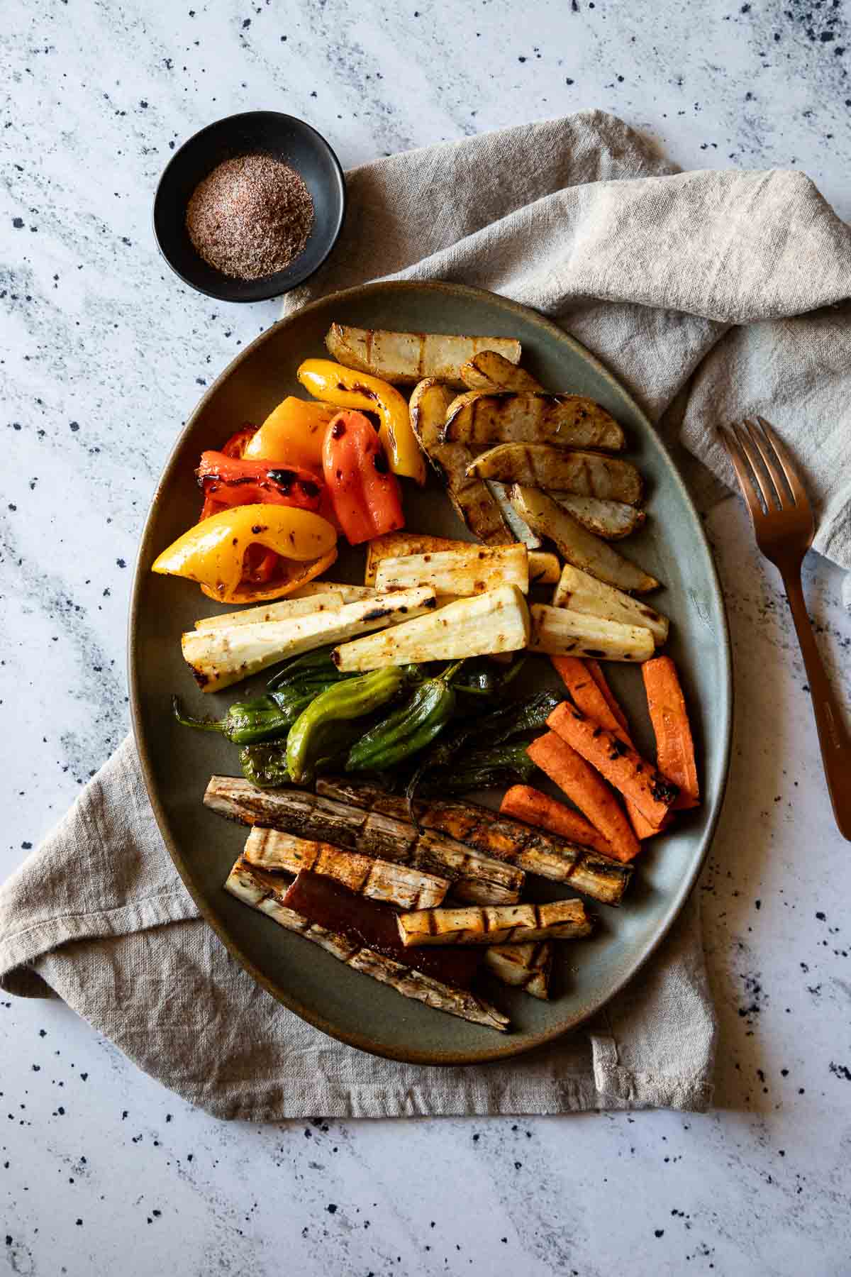 Make Ahead Vegetable Appetizers - Grilled vegatable on Plate