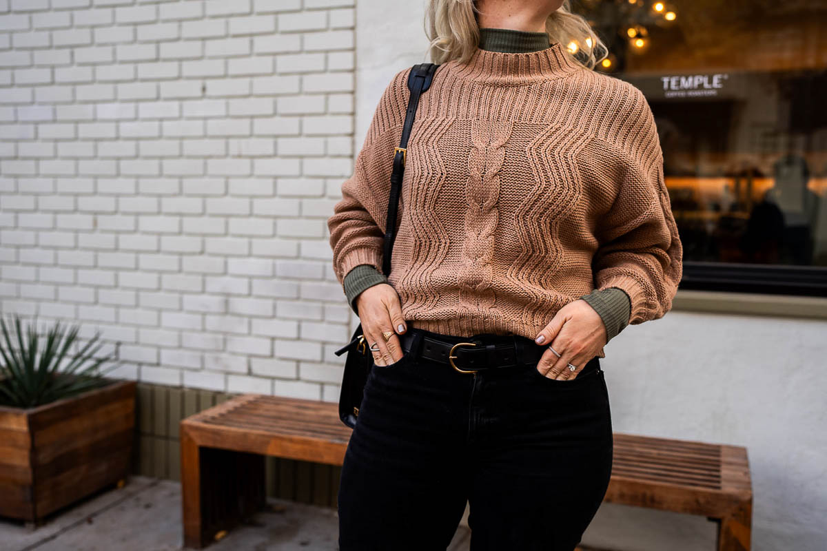 How to Style Knit Sweater Outfit