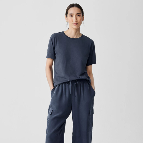 Organic Pima Cotton Jersey Round Neck T-Shirt