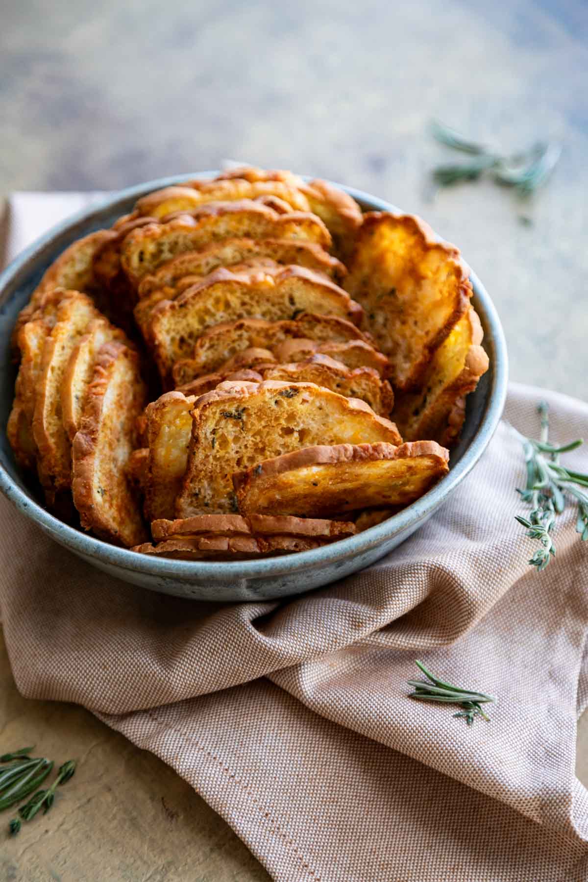 Homemade Cheese Crackers with Rosemary