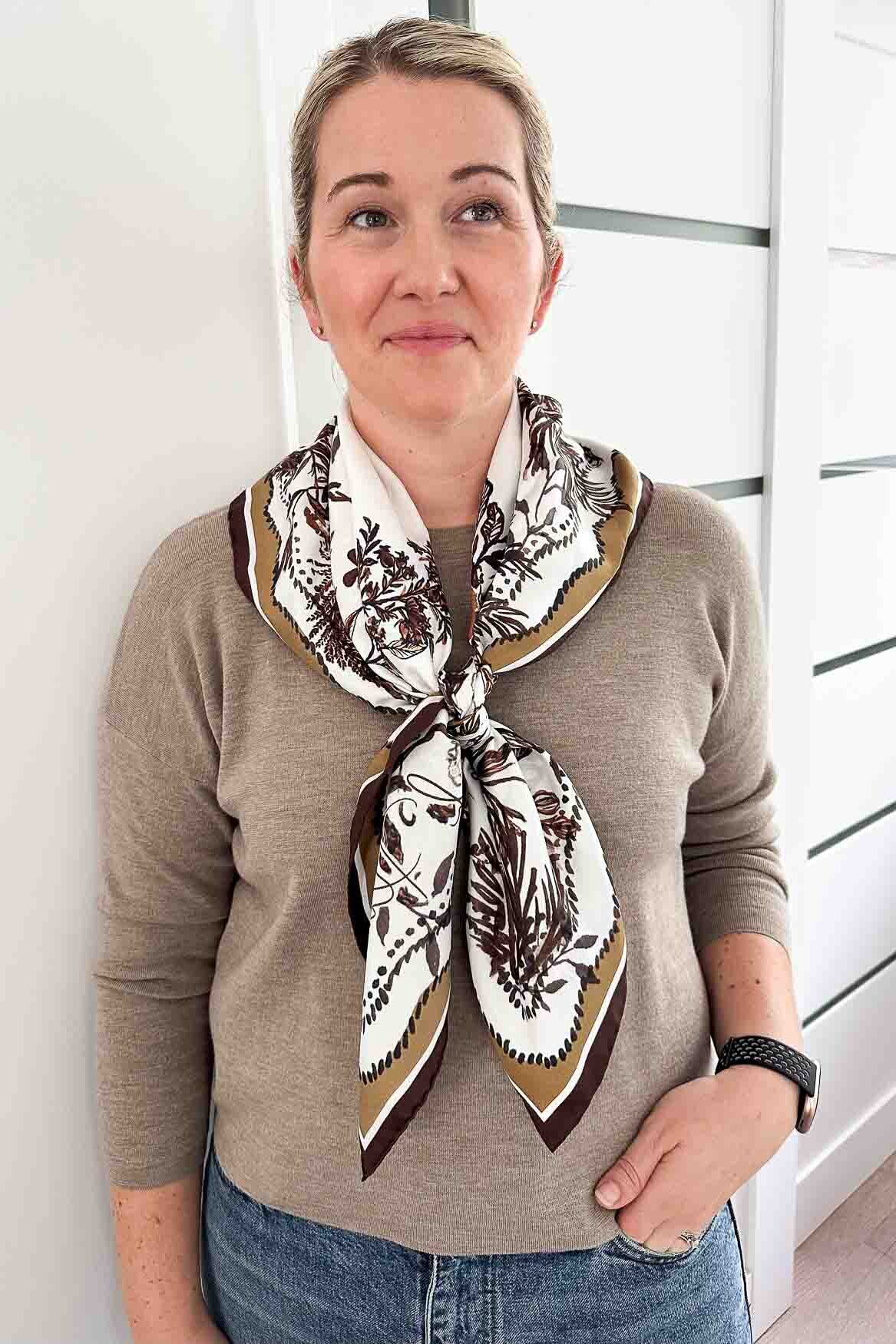 How to Style Silk Scarf