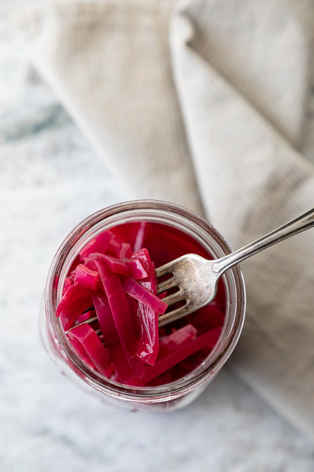 Pickled Red Onions in Taco