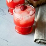 strawberry margarita on the rocks