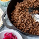 Easy homemade taco meat recipe made with ground beef and homemade fajita seasoning